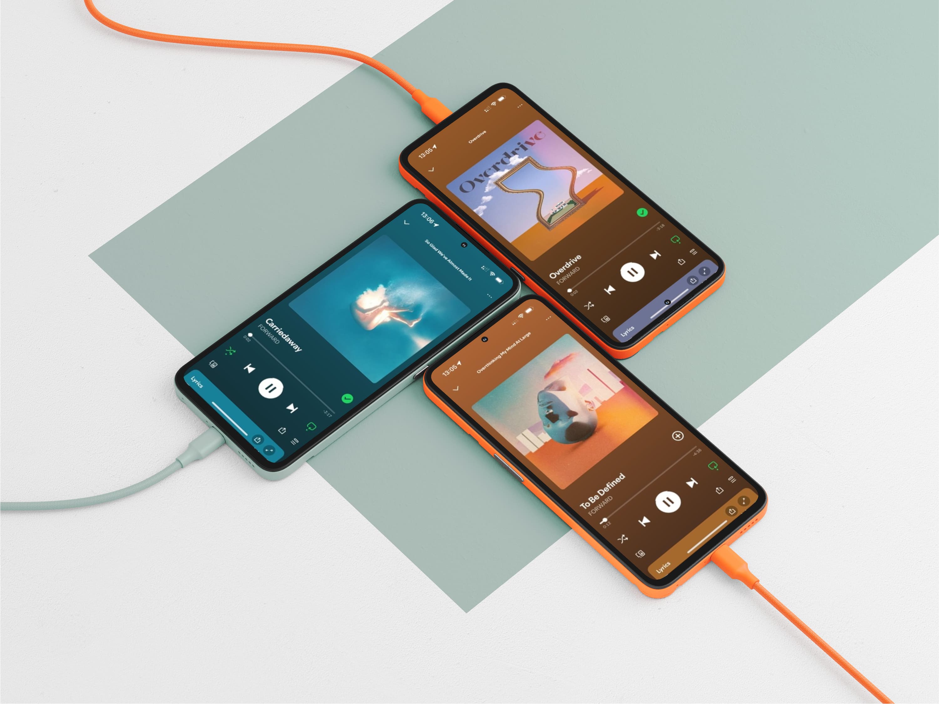 iPhone mockup spotify covers